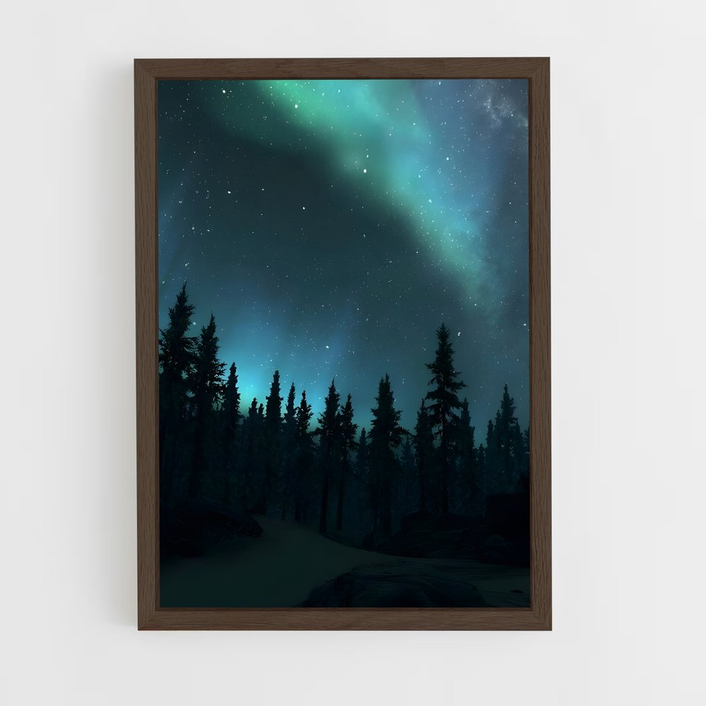 Poster Aurora borealis envoûtante – affiche Univers (vue 5)